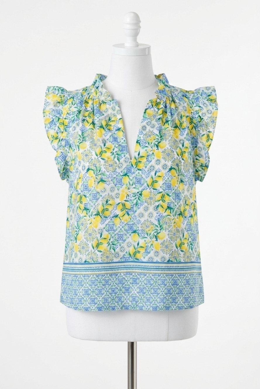 NEW DEAR JOHN DENIM puja cap sleeve top